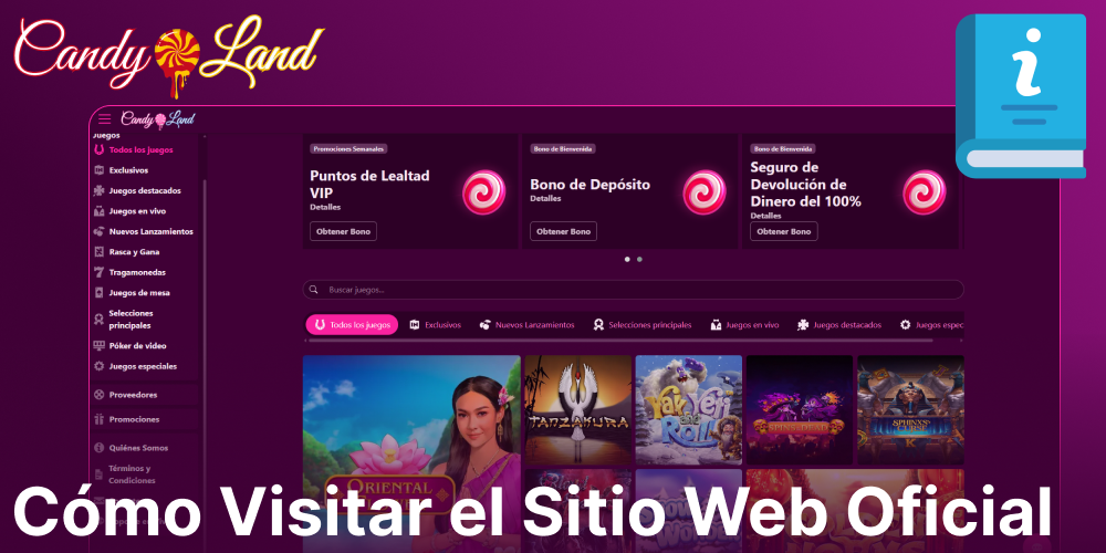 Guía para visitar la web de Candyland Casino para jugadores de España