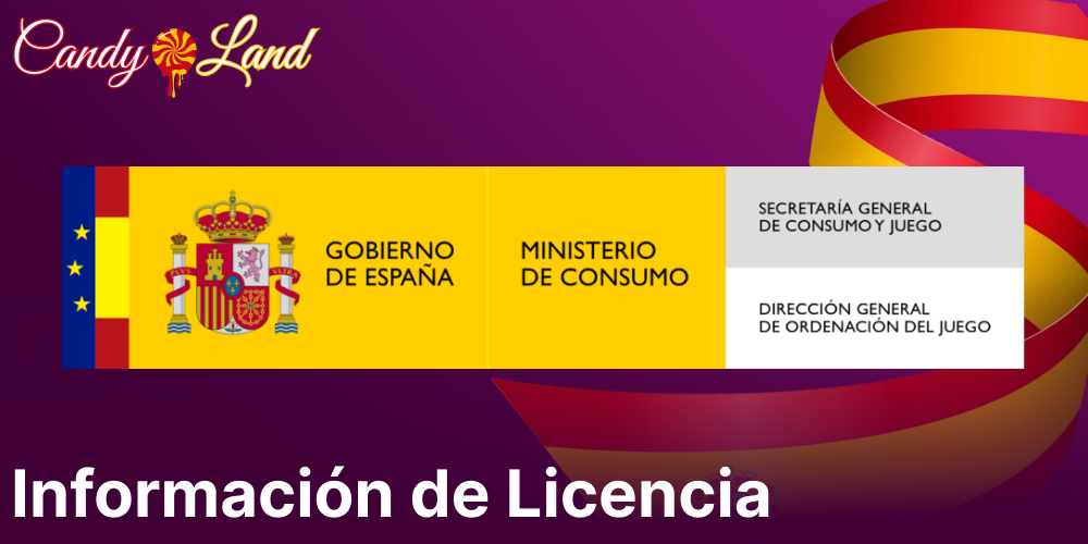 Información principal sobre la licencia y estatus legal del Candyland Casino en España