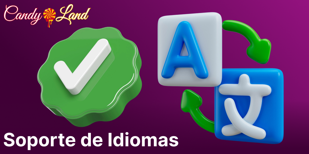 Idiomas disponibles en Candyland Casino España
