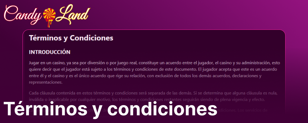 Términos y condiciones de Bono de Recarga Semanal en Candyland Casino